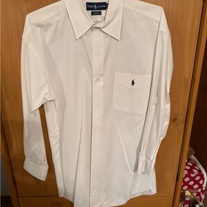 Ralph Lauren White Dress Shirt with Point Collar